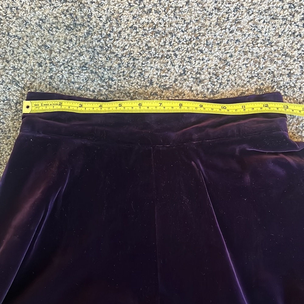 Vintage purple and gray velvet skirt. Made in Italy - Picture 6 of 11